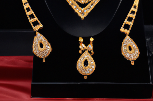 Latest Gold Necklace set Design for Girls