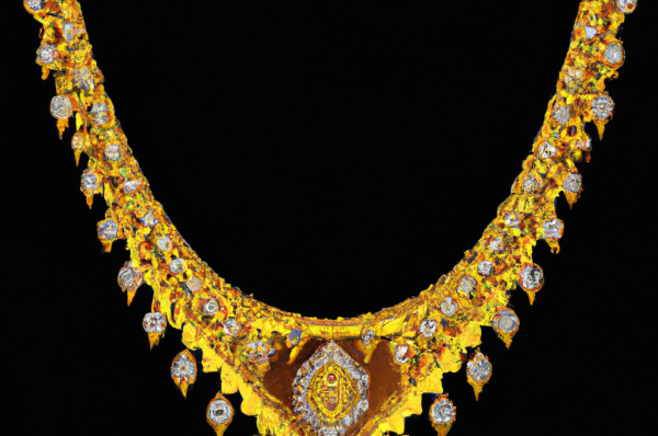 Gold necklace design images for wedding